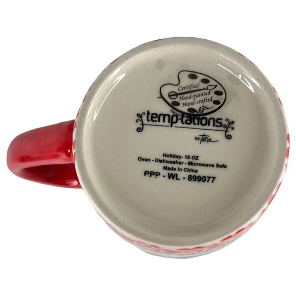 Temptations Holiday Mug And Coaster Set Santa Chef Baking Cookies 16 Oz Xmas New - Picture 8 of 10